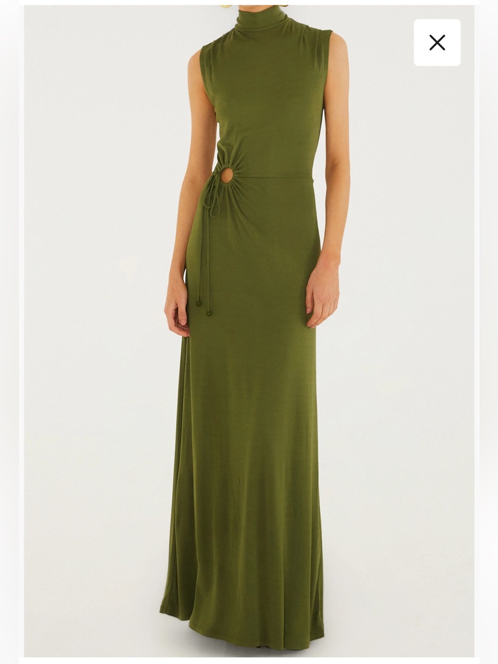 NWOT Farm Rio MOCK NECK CUT OUT MAXI DRESS Size M